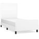 vidaXL Bedframe met hoofdbord, kunstleer, wit, 140x200 cm