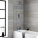 Hudson Reed Portland Pare-baignoire Verre Transparent Sécurité Traité Anti-calcaire 140x25cm