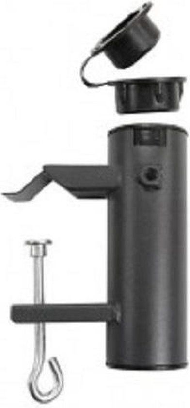 Parasolhouder voor op Balkon - parasolklem Balkonrand - Zwart - 45mm