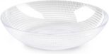 PLASTICFORTE Bol à fruits - 4x - D30 x H6.5 cm - saladier/ plat de service - plastique - transparent