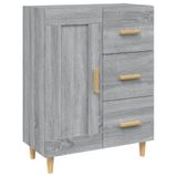 vidaXL Dressoir - 69,5x34x90 cm - Bewerkt Hout - Grijs Sonoma Eikenkleurig