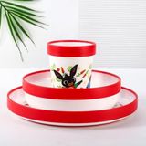 Merkloos / Sans marque Wan GmbH Kinderservies Set - Bamboe - 3 Delen - Blauw/Geel