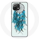 Maniacase Hoesje voor Xiaomi Mi 11 Lite blauwe dromenvanger witte achtergrond