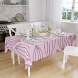 Bonamaison Tafelkleed, Anti-Mold, Sneldrogend, Waterdicht, 100% Polyester Tafellaken, Willekeurig patroon, 140 x 160 Cm - Ontworpen en Vervaardigd in Turkije