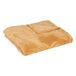 Atmosphera Plaid/bank deken Zoa - okergeel - 125 x 150 cm - polyester fleece - Leafs motief - bedsprei