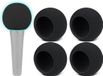 Bol Microphone Popfilter - Housse de microphone pare-brise - Enregistrement et streaming - Protège contre les plosives - 4 pièces - Noir