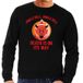 Bellatio Decorations Foute kersttrui / sweater voor heren - zwart - Duivel Jingle Hell L