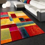Paco Home Vloerkleed Woonkamer Laagpolig Modern Vintage Patroon Abstract Veelkleurig 200x290 cm