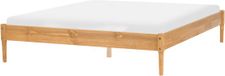 Beliani VEYRAC Tweepersoonsbed Lichtbruin 160 x 200 cm Grenenhout
