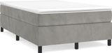Boxspring Boxspring avec matelas velours gris clair 120x190 cm