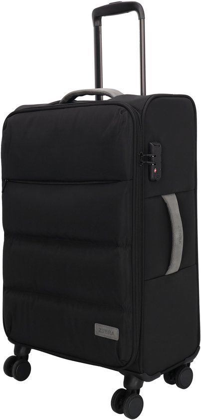 Zebra Trends Elske Koffer - M - Medium - Softcase - Recycled - Zwart