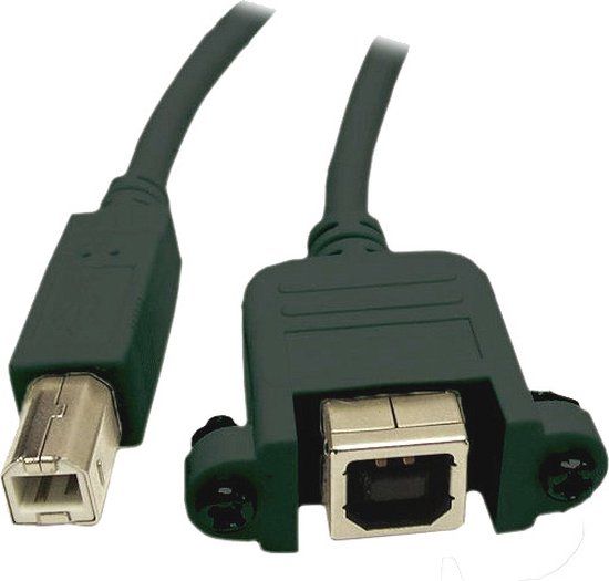 Alcasa USB 2.0 B/B 1m USB-kabel Zwart