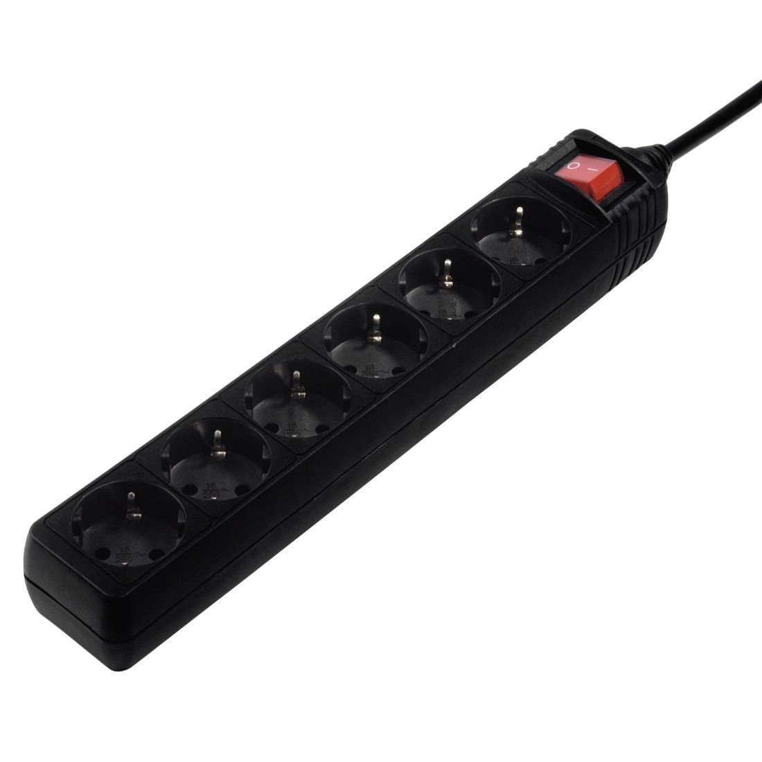 Hama 137266 - Power strip - 6 AC outlets - Indoor - Black
