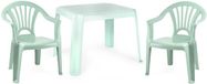 Plasticforte Tuinstoelen en tafel set voor kinderen - kunststof - mintgroen