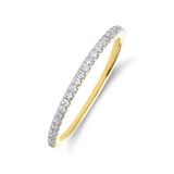 Lucardi Dames 14 karaat geelgouden ring met lab grown diamant 0,155ct