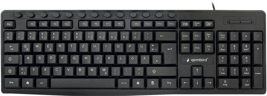 Gembird KB-UM-107-DE Toetsenbord USB QWERTZ Duits Zwart