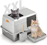 OEM RVS Kattenbak - Gesloten XXL - Grijs