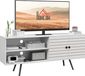 StarTech TV-meubel - Modern design - 2 open vakken - 145x38x65 cm - Geschikt voor de woonkamer - Wit