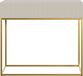 Selsey Veldio - Kaptafel 90 cm - Wit met gouden poten