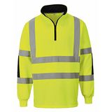Portwest B308 Xenon Rugby Hemd Lange Mouw Reflecterend Spoorweg Polykatoen