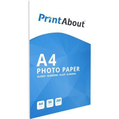 PrintAbout PrintAbout  Fotopapier Glossy A4 260 gr (50 vel) geschikt voor PrintAbout