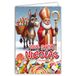 68-1335 Vive 68-1335 Kaart met envelop, Vive Sinterklaas met grijze ezel, 6 december, goed feest van schoolkinderen, wijze kinderen, zoals afbeeldingen om te verzamelen voor jongens en meisjes, bombons, gemaakt in Frankrijk