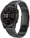By Qubix - Stainless steel schakelband - Zwart - Geschikt voor Garmin Fenix 8 / 8 Pro - 51mm