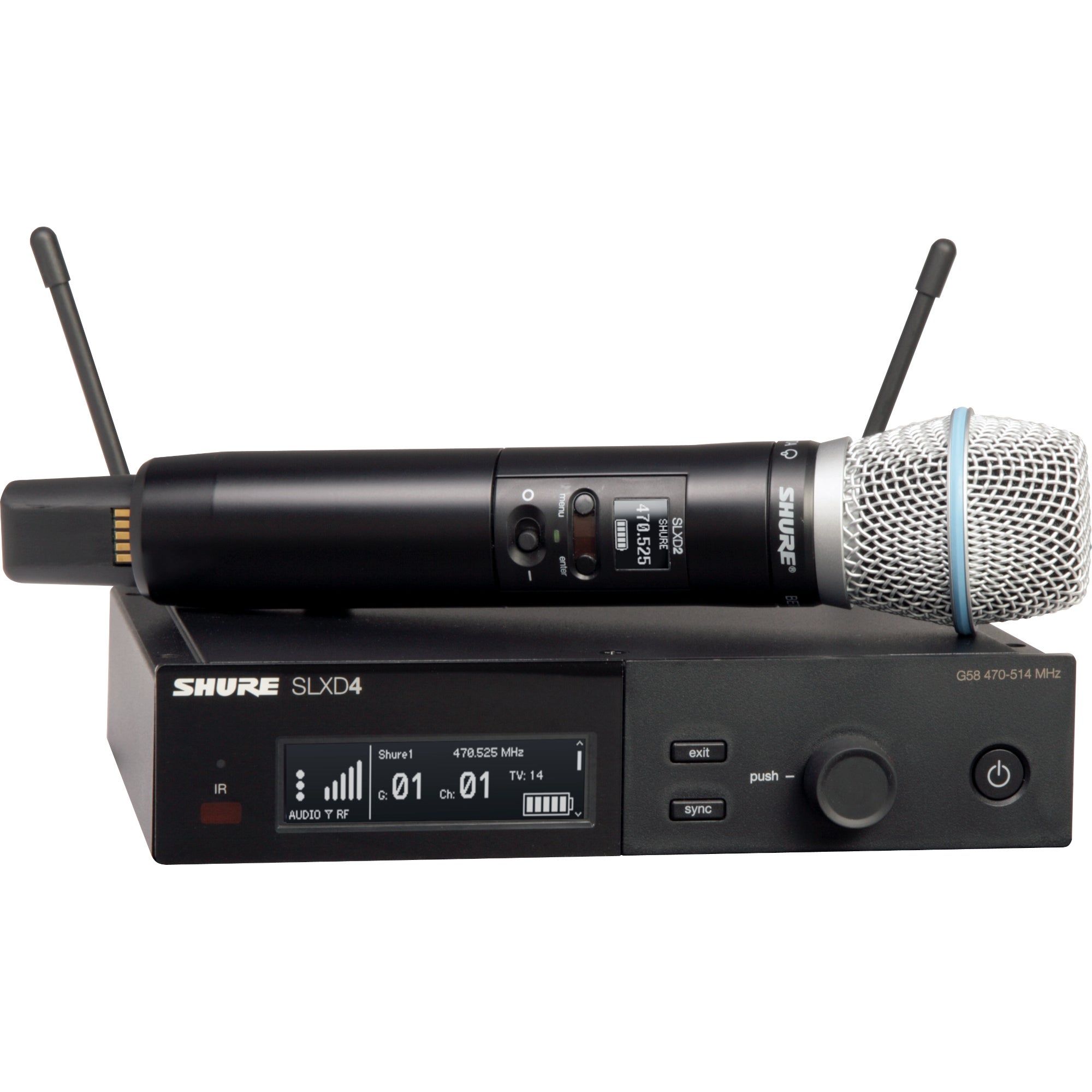 Shure SLXD24/B87A-S50 - Draadloze Handheld Microfoon (823 - 832 MHz)