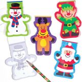Baker Ross Festive Friends notitieblokken, kerstdesign, 8 stuks