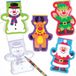 Baker Ross Festive Friends notitieblokken, kerstdesign, 8 stuks