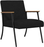 vidaXL Fauteuil Zwart Stof