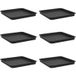 Maison Exclusive - Jardinières carrées, set de 6 pièces, noir, 36 x 36 x 3 cm