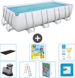 Bestway Rechthoekig Power Steel Zwembad - 549 x 274 x 122 cm - Grijs