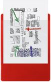 Exacompta 10x Klemplaat met insteektas - 23x32cm voor A4 - Rood