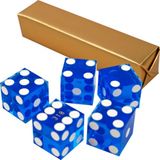 Trademark Poker Casino Dice (Blauw) 19mm Klasse A, met serienummer Set van 10-DC19BLU