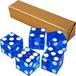 Trademark Poker Casino Dice (Blauw) 19mm Klasse A, met serienummer Set van 10-DC19BLU