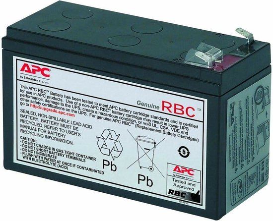 APC Batterij Vervangings Cartridge RBC40 - UPS - 12V - 7000 mAh - Zwart