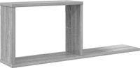 vidaXL Zwevende schappen Grijs Sonoma 80 x 15 x 30 cm Bewerkt hout