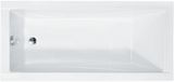 Badland MODERN ligbad 130 x 70 cm wit met styropor ombouw met hoofdsteun met bamboe badplank
