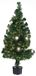 Christmas Gifts glasvezel kerstboom, kristallen bloemen, 60 cm, 60 takken, kunstmatig