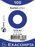 Exacompta 48x Pak 100 steekkaarten in folie - bristol effen niet geperforeerd - 55x74mm - Wit - 3308B