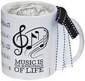 Mopec GB297.3 Muziek Score Keramische Mok in Geschenkdoos 6 Chocolade