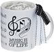 Mopec GB297.3 Muziek Score Keramische Mok in Geschenkdoos 6 Chocolade