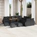 Prolenta Maison Exclusive - Tuinset met 14 delen, zwarte polyrotan loungeset