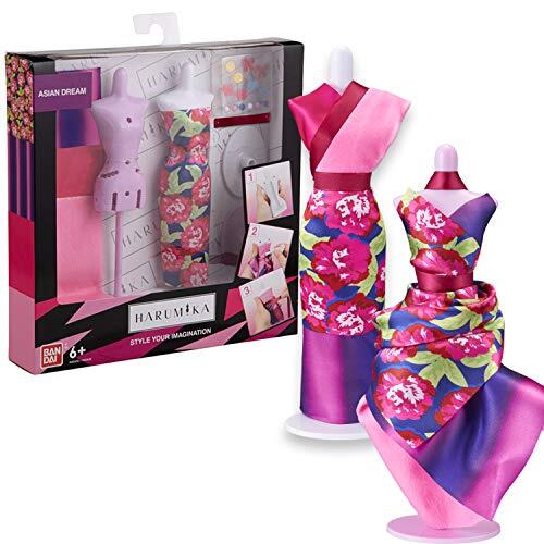 Bandai 40434 Harumika Fashion Design voor Kids-Craft Uw eigen Catwalk looks met deze Creative Kit-Double Torso Set 'Asian Dream' stijl bevat herbruikbare mannequin, stof en accessoires