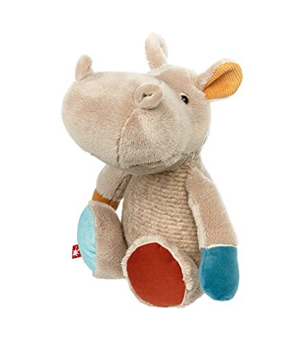 Sigikid 43229 Patchwork knuffeldier, meerkleurig/nijlpaard