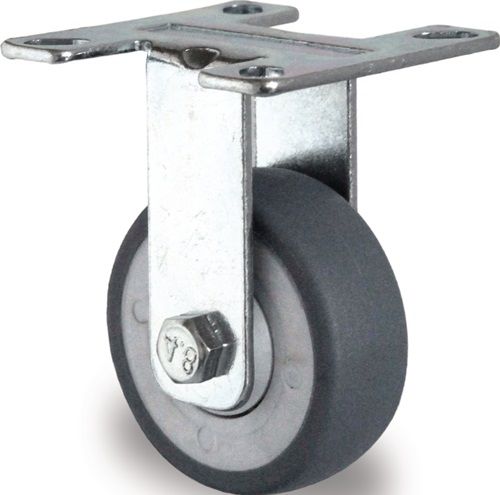 Promat/Tecwerk Bokwiel | 50 mm 50 kg | massief rubber kogellager | 55 x 55 mm - 3000276051