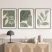 Lot de 3 affiches / posters triptyque - Feuilles - 3 affiches - 40x50 cm (cadres non fournis) - Bordure noire et blanche