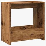vidaXL Bijzettafel 50x26x50 cm bewerkt hout oud houtkleurig