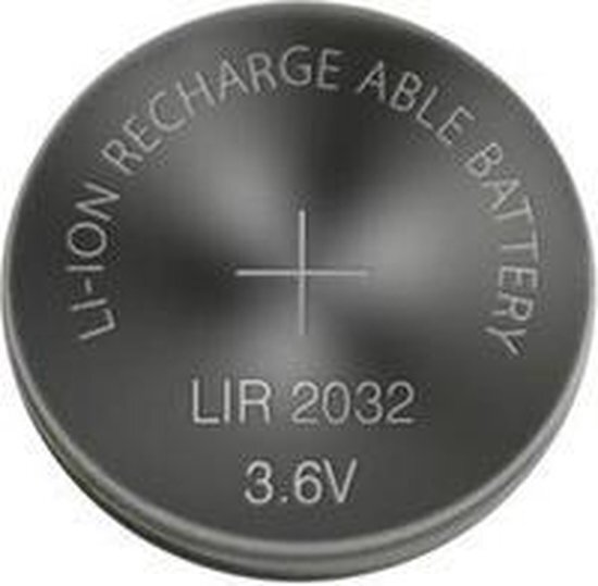 Bse 1 Stuk - LIR2032 3.6V 120mAh oplaadbare Li-ion knoopcel batterij